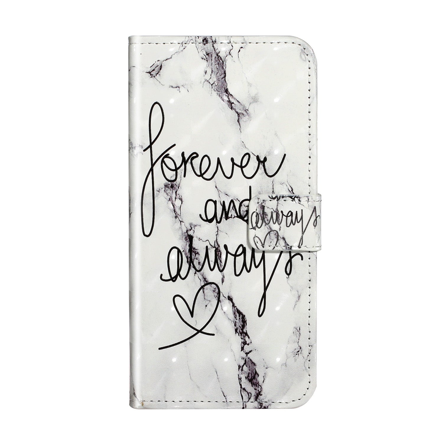 Pattern Printing Light Spot Decor Leather Case Stand Wallet Phone Cover for Samsung Galaxy S20 4G/S20 5G - Forever and Always