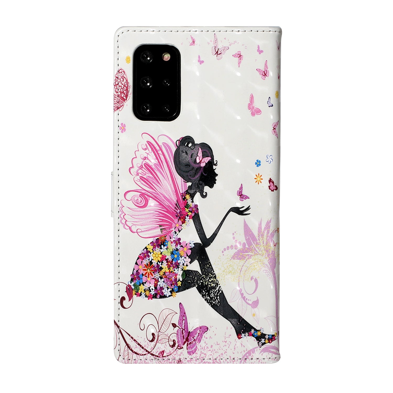 Pattern Printing Light Spot Decor Leather Case Stand Wallet Phone Cover for Samsung Galaxy S20 Plus / S20 Plus 5G - Beauty