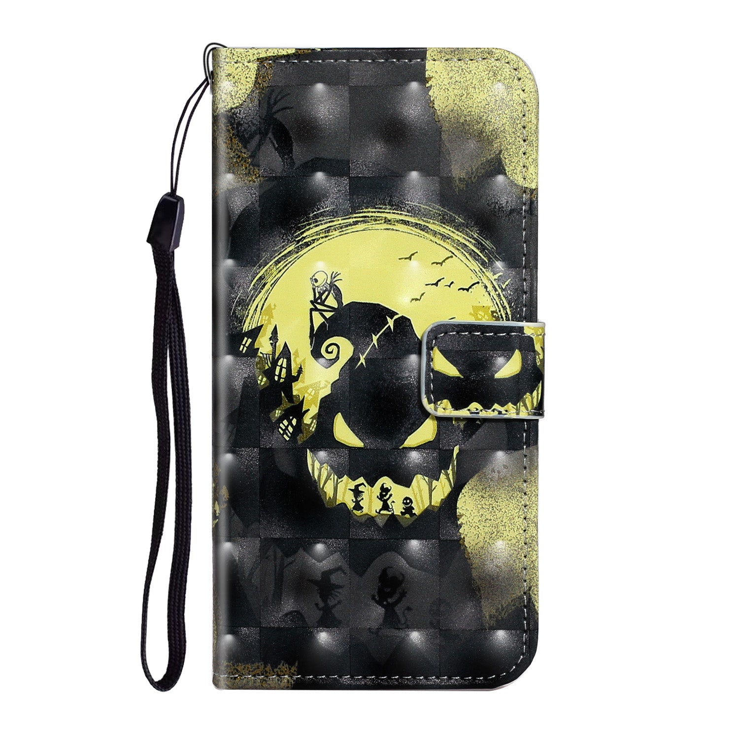 Pattern Printing Light Spot Decor Leather Case Stand Wallet Phone Cover for Samsung Galaxy S20 Ultra - Weird Pattern