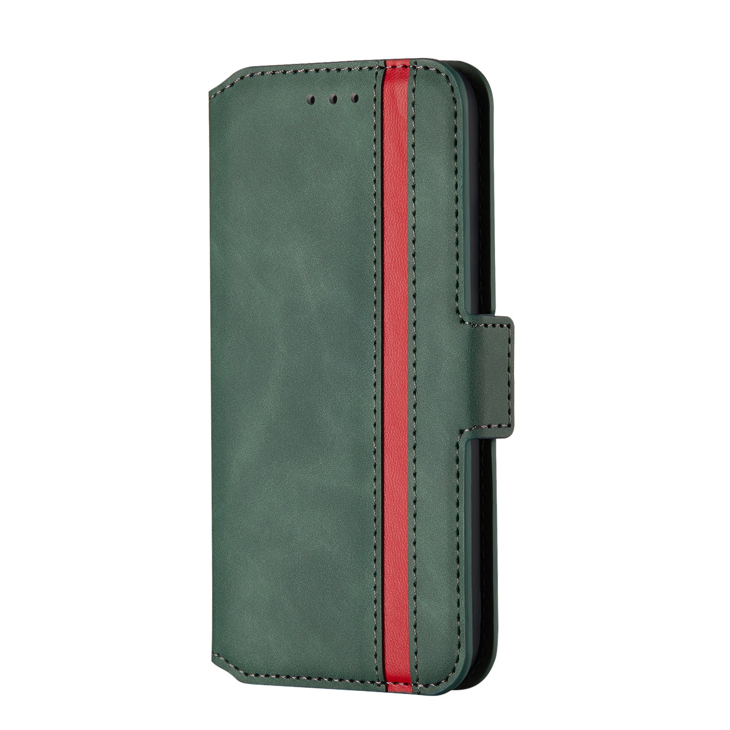 Retro Style Splicing Matte Shell Leather Phone Case with Card Slots for Samsung Galaxy S20 4G/S20 5G - Green