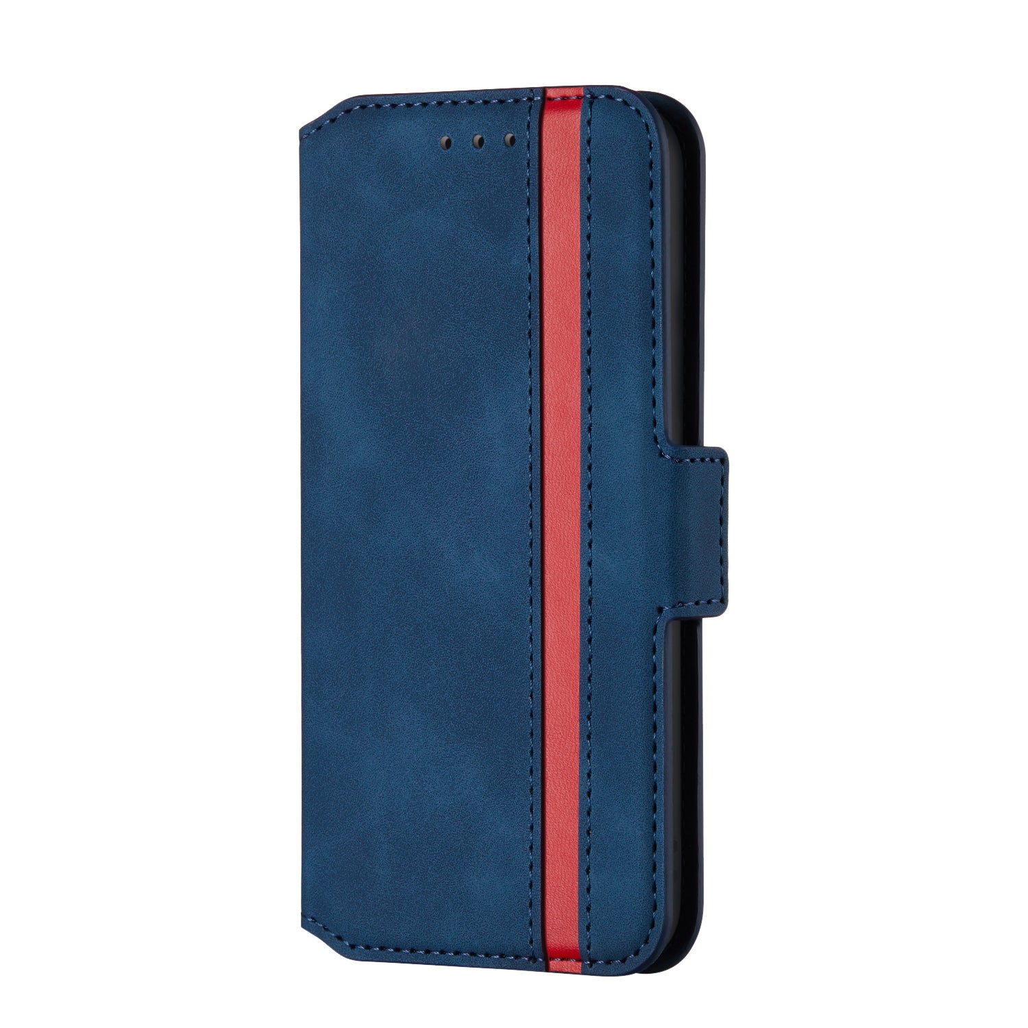 Retro Style Splicing Matte Shell Leather Phone Case with Card Slots for Samsung Galaxy S20 4G/S20 5G - Blue