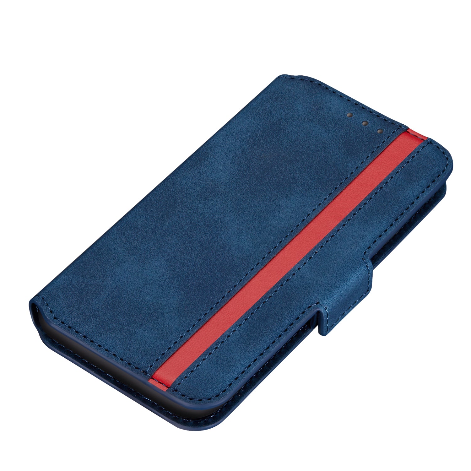 Retro Style Splicing Matte Shell Leather Phone Case with Card Slots for Samsung Galaxy S20 4G/S20 5G - Blue