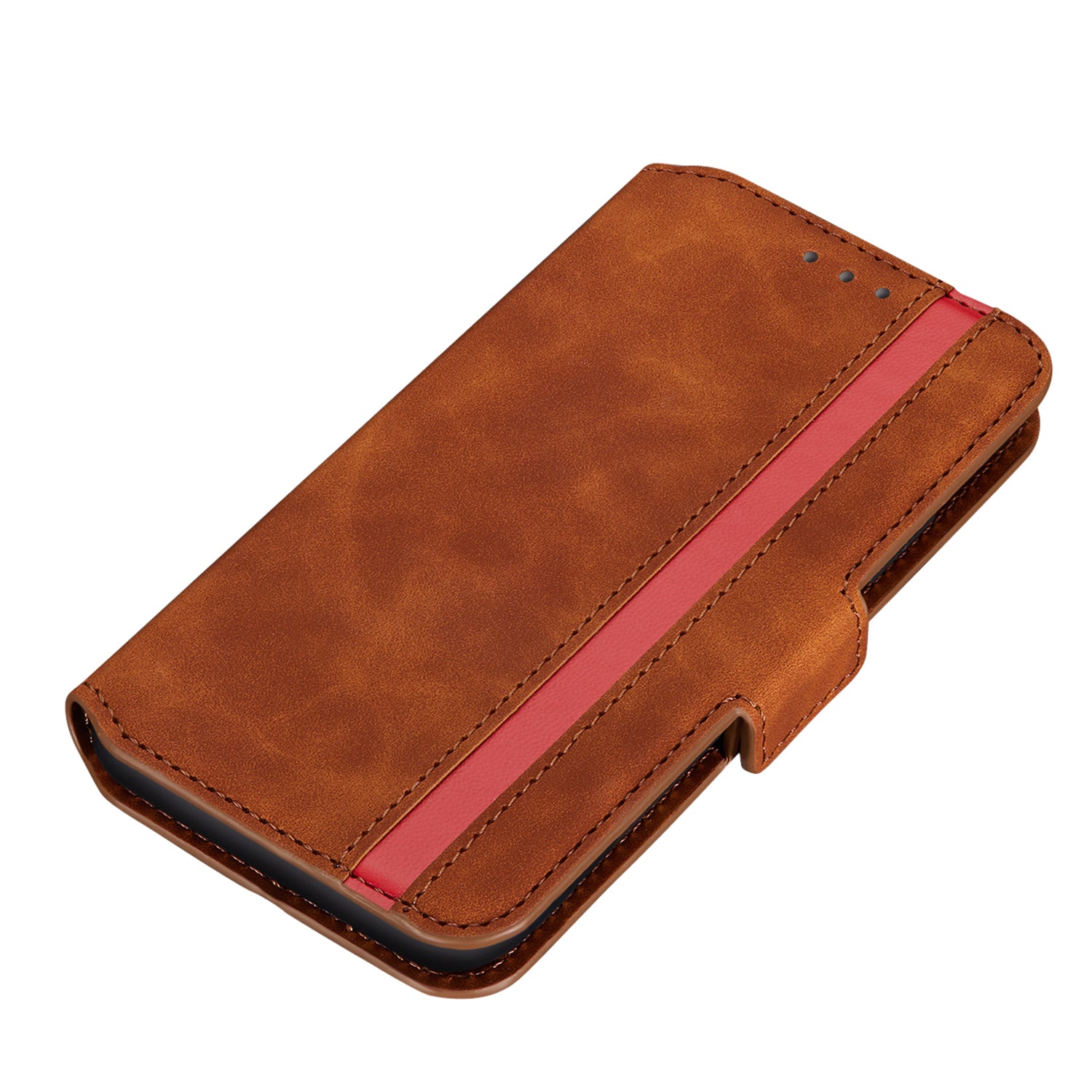 Retro Style Splicing Matte Shell Leather Phone Case with Card Slots for Samsung Galaxy S20 4G/S20 5G - Brown