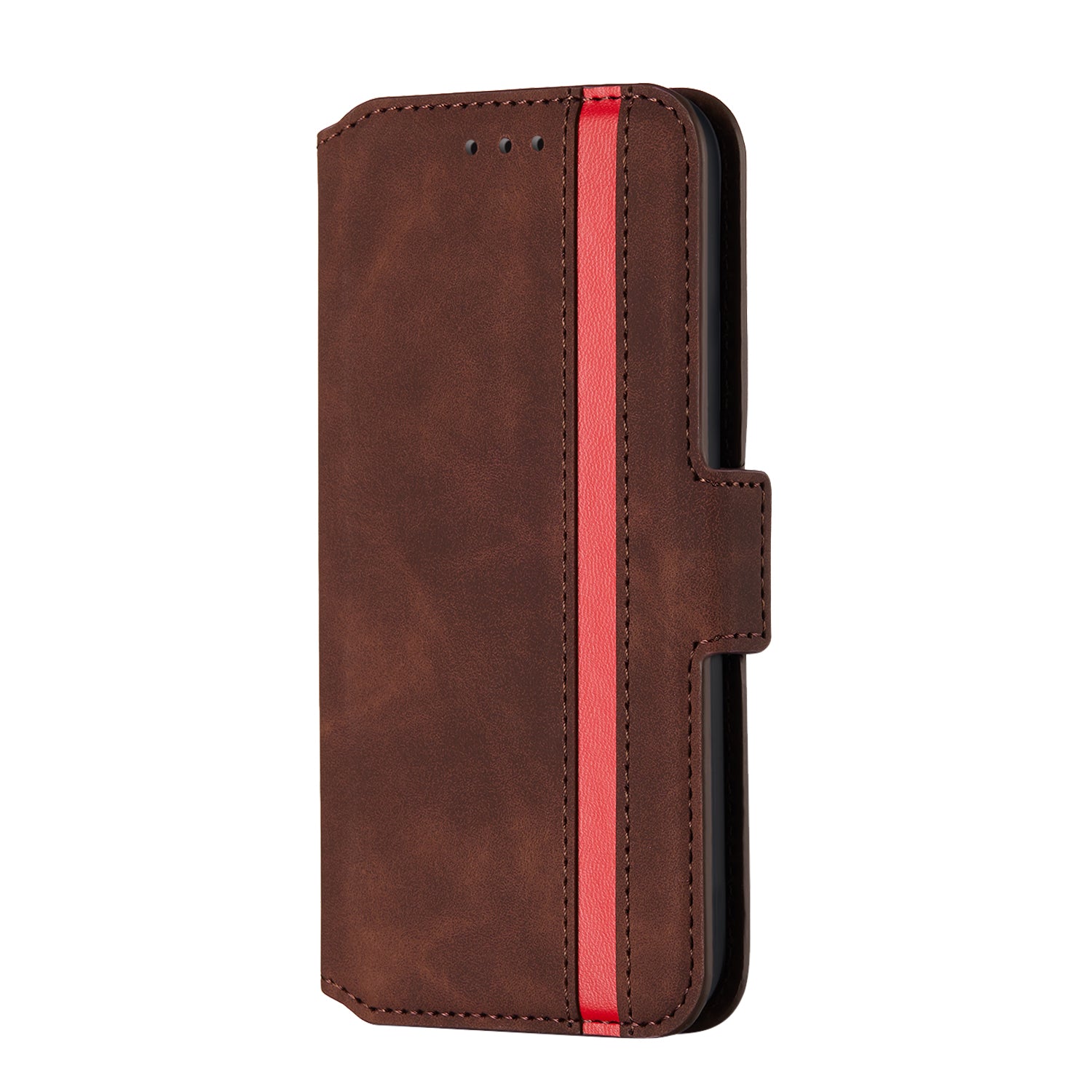 Retro Style Splicing Matte Shell Leather Phone Case with Card Slots for Samsung Galaxy S20 4G/S20 5G - Coffee