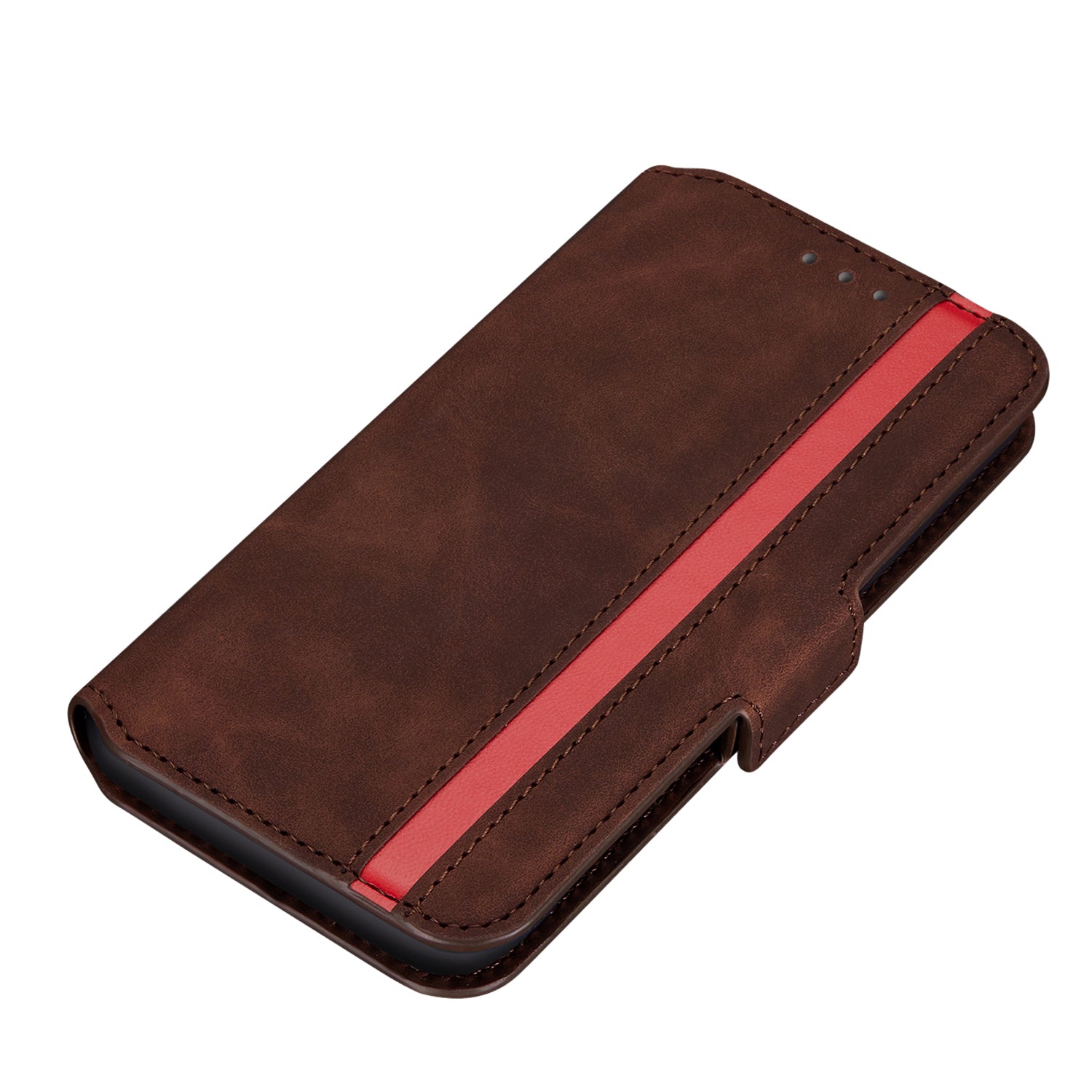 Retro Style Splicing Matte Shell Leather Phone Case with Card Slots for Samsung Galaxy S20 4G/S20 5G - Coffee