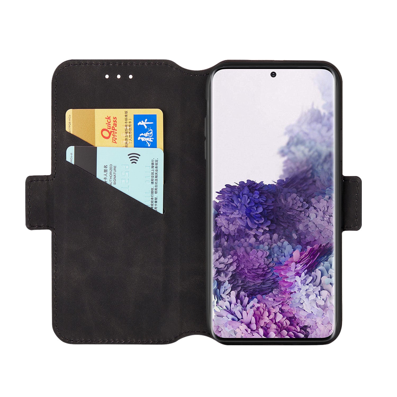 Splicing Matte Retro Style Leather Case with Card Slots for Samsung Galaxy S20 Plus/S20 Plus 5G  - Black