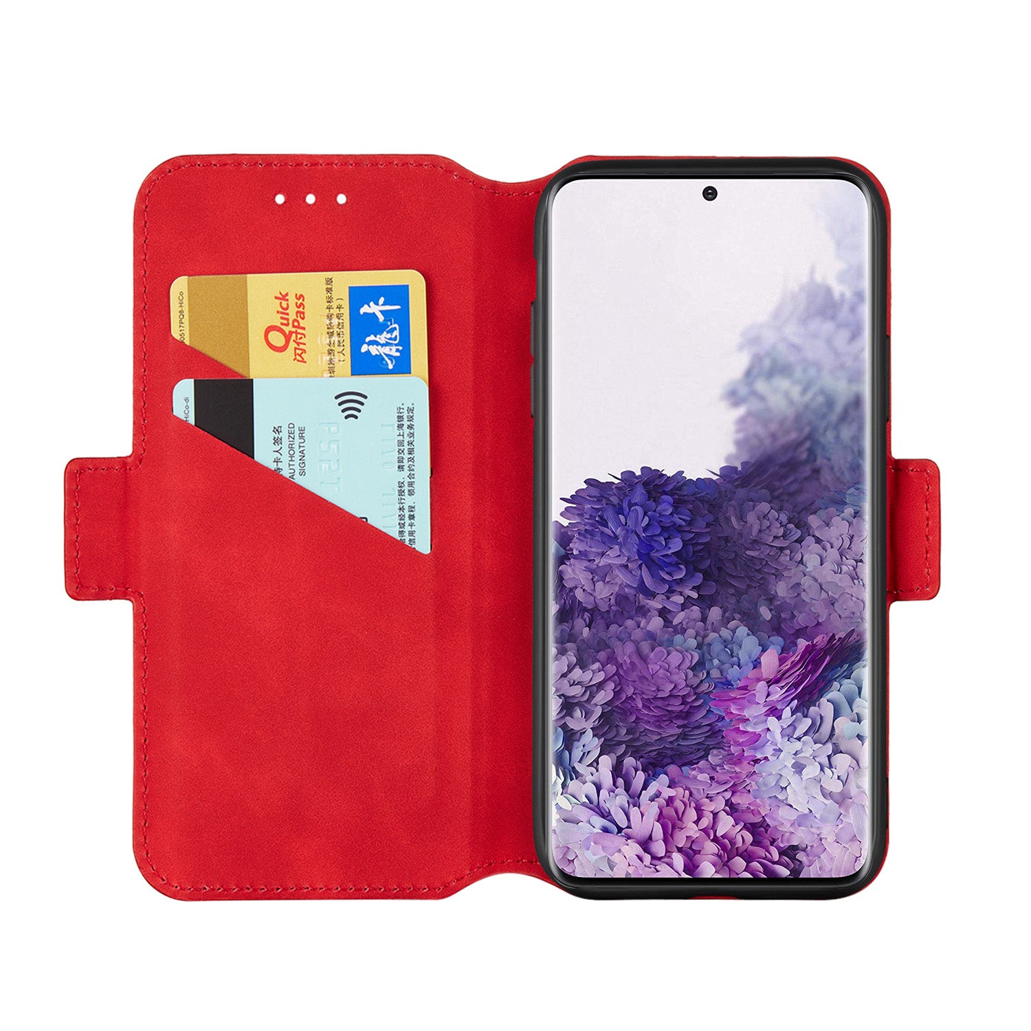 Splicing Matte Retro Style Leather Case with Card Slots for Samsung Galaxy S20 Plus/S20 Plus 5G  - Red