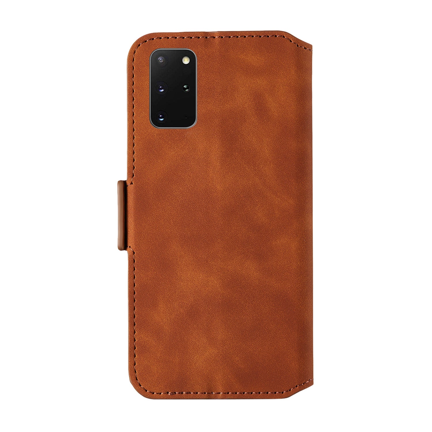 Splicing Matte Retro Style Leather Case with Card Slots for Samsung Galaxy S20 Plus/S20 Plus 5G  - Brown