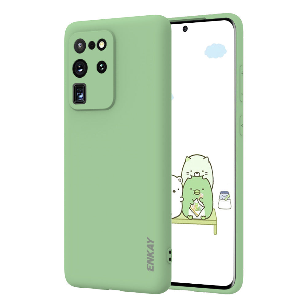 HAT-PRINCE ENK-PC045 Simple Series Ultra Thin TPU Phone Case for Samsung Galaxy S20 Ultra - Green