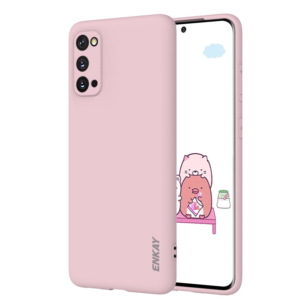 HAT-PRINCE ENK-PC043 Simple Series Ultra Thin TPU Phone Case for Samsung Galaxy S20 4G/S20 5G - Pink