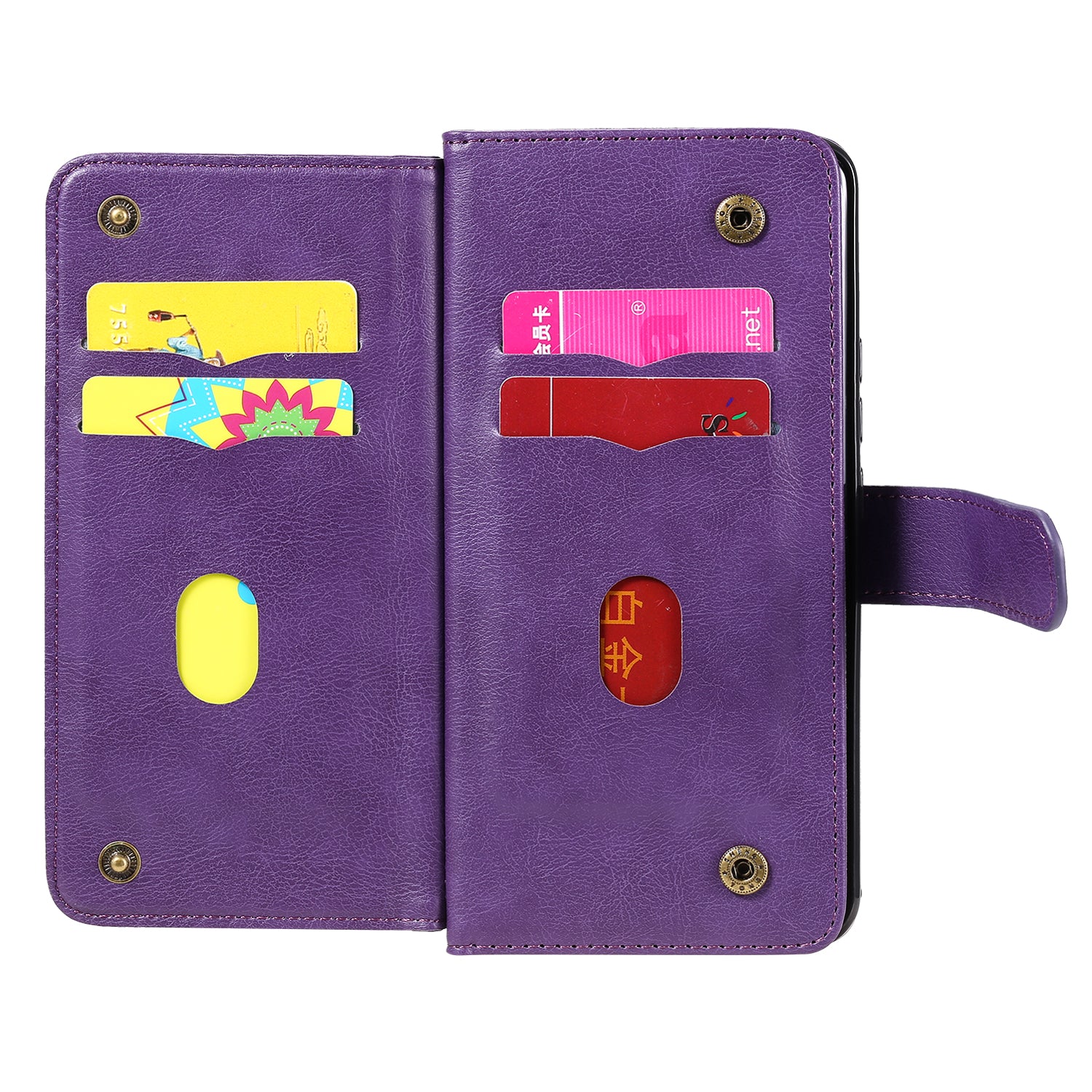 For Samsung Galaxy S20 Plus/S20 Plus 5G KT Multi-functional Series-1 10 Card Slots Wallet TPU+PU Leather Cover with Stand - Purple