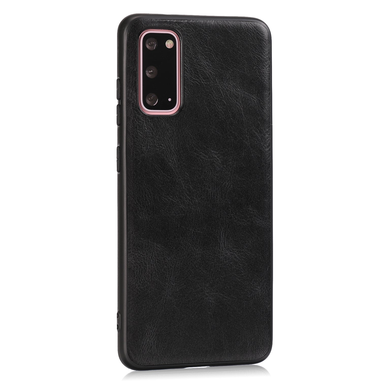 Crazy Horse Texture PU Leather Coated TPU Cover for Samsung Galaxy S20 4G/S20 5G - Black