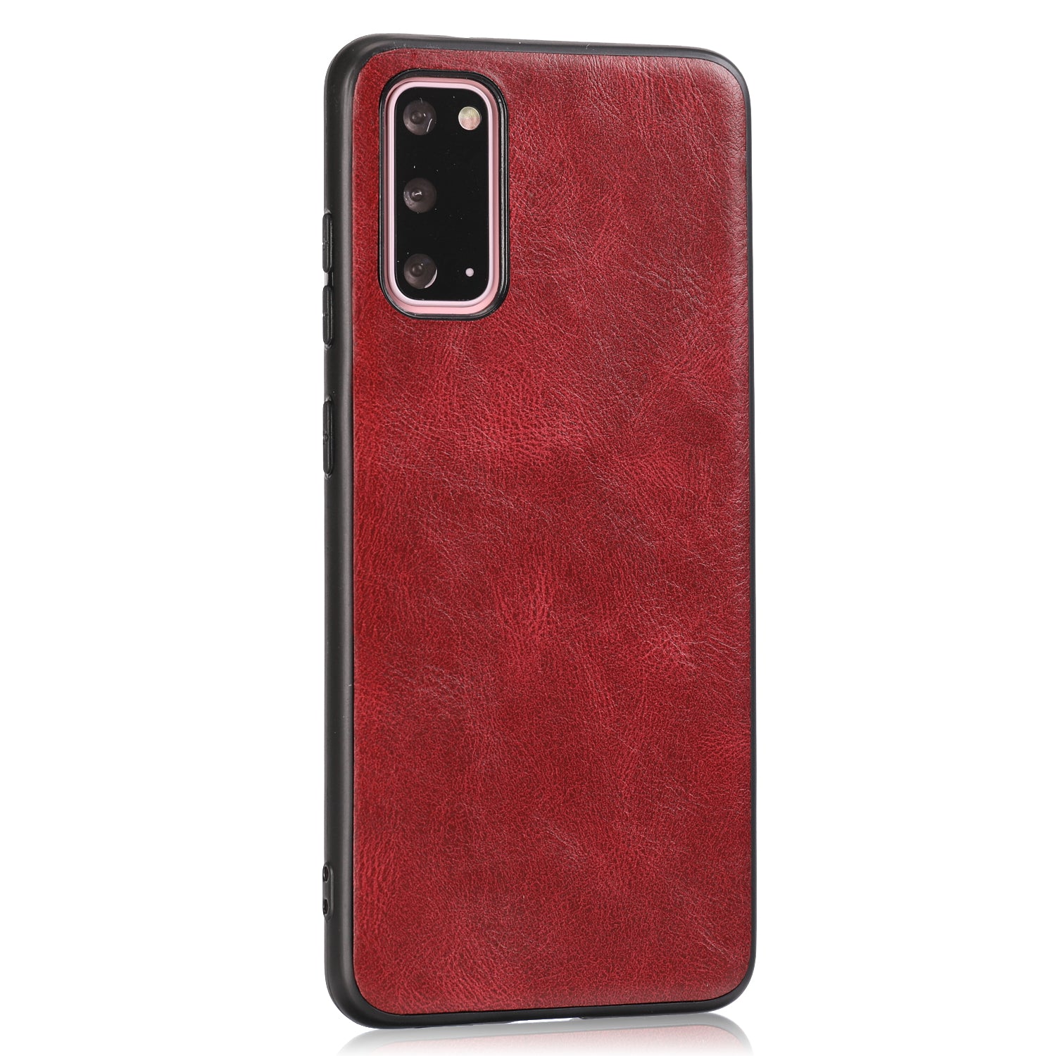 Crazy Horse Texture PU Leather Coated TPU Cover for Samsung Galaxy S20 4G/S20 5G - Red