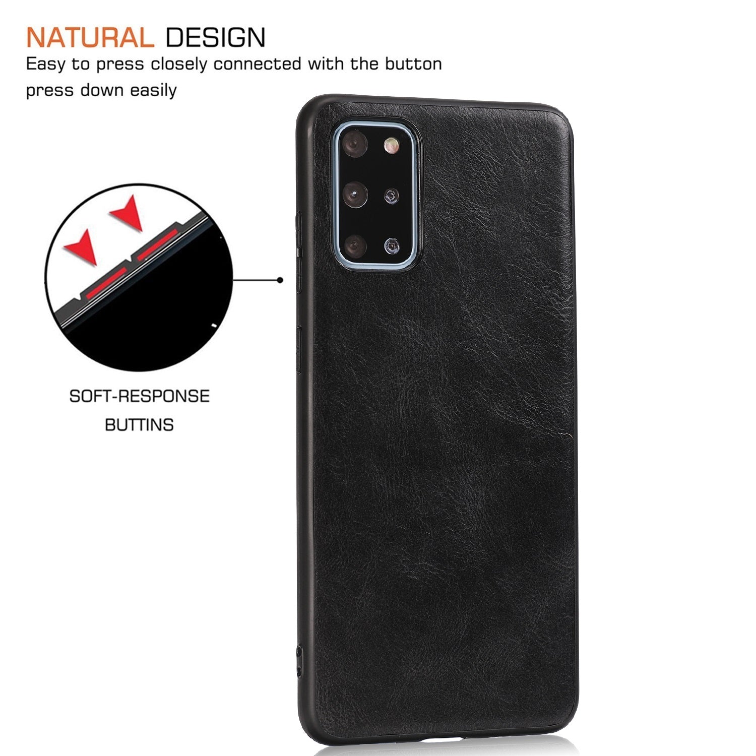 Crazy Horse Texture PU Leather Coated TPU Case for Samsung Galaxy S20 Plus / S20 Plus 5G - Black