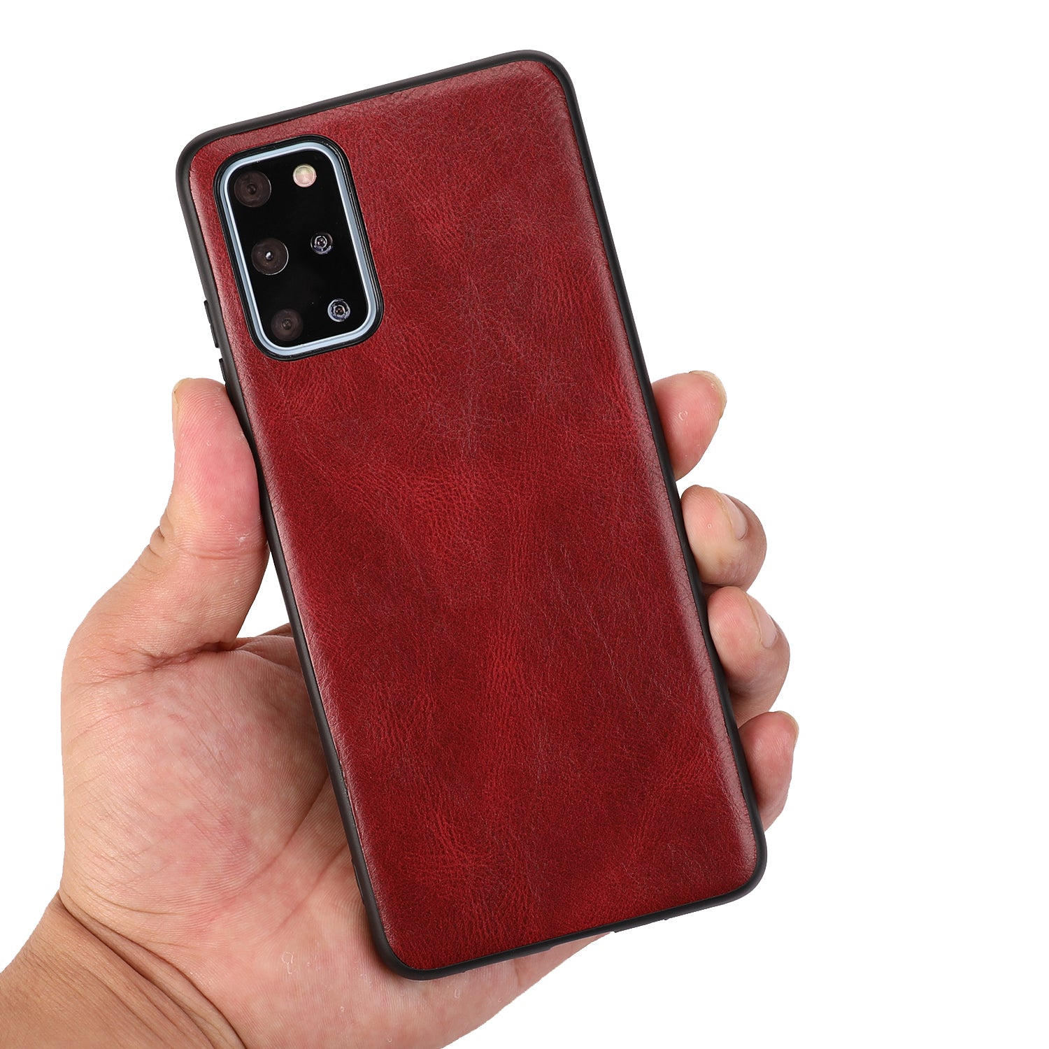 Crazy Horse Texture PU Leather Coated TPU Case for Samsung Galaxy S20 Plus / S20 Plus 5G - Red