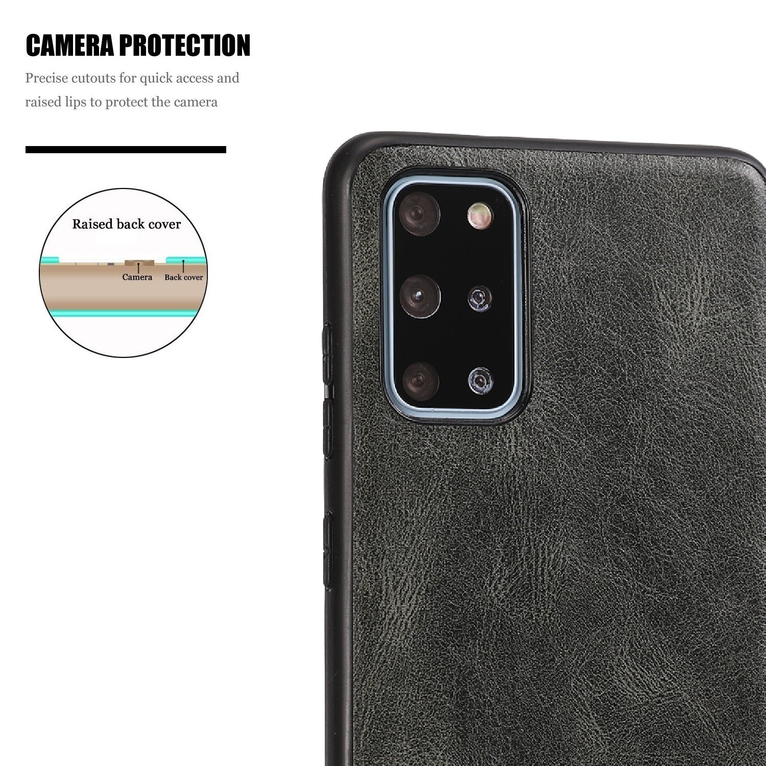 Crazy Horse Texture PU Leather Coated TPU Case for Samsung Galaxy S20 Plus / S20 Plus 5G - Grey