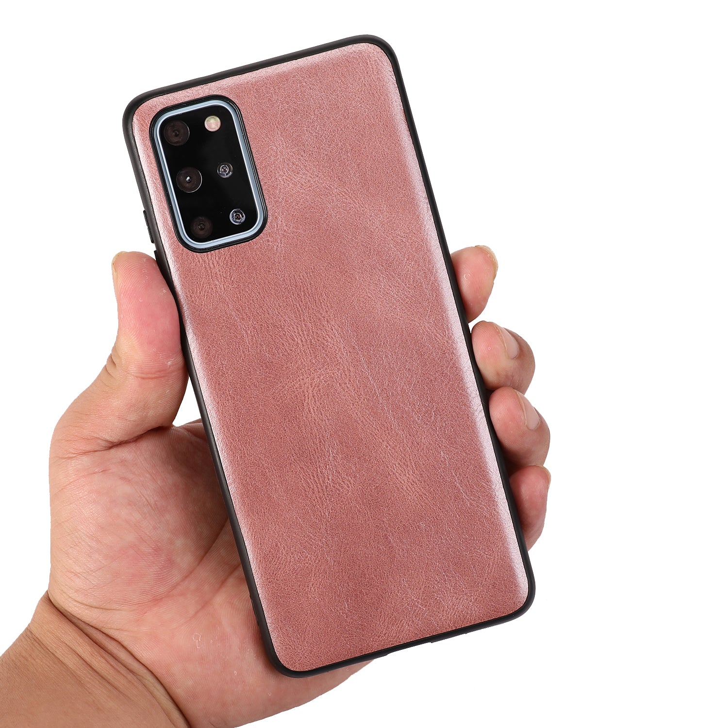 Crazy Horse Texture PU Leather Coated TPU Case for Samsung Galaxy S20 Plus / S20 Plus 5G - Pink