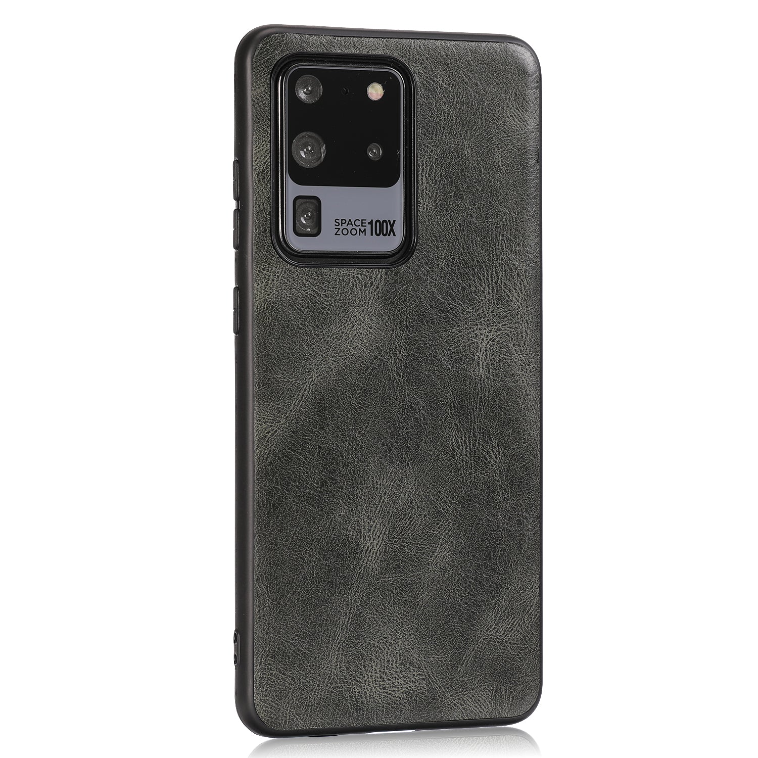 Crazy Horse Texture PU Leather Coated TPU Case for Samsung Galaxy S20 Ultra - Grey