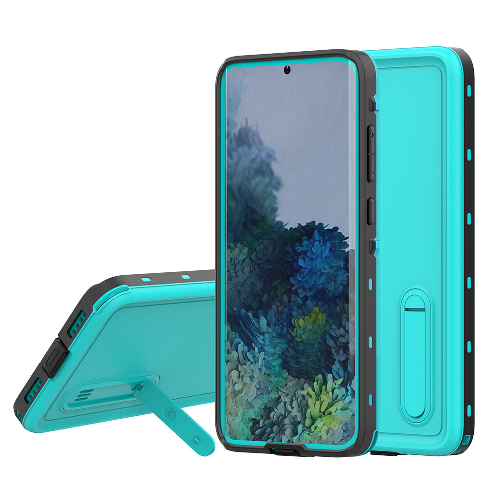 REDPEPPER IP68 Waterproof Phone Cover [Support Fingerprint Unlock ] for Samsung Galaxy S20 Plus - Cyan