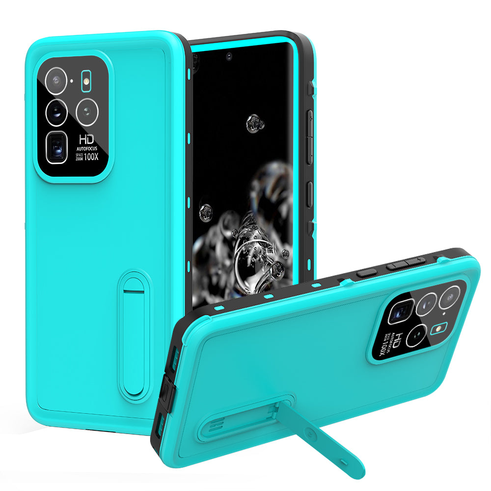 REDPEPPER IP68 Waterproof Phone Case [Support Fingerprint Unlock ] for Samsung Galaxy S20 Ultra - Cyan