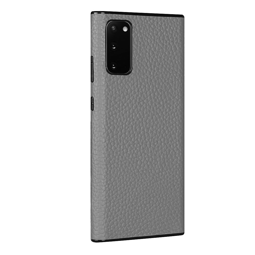 Litchi Texture Genuine Leather + TPU Phone Casing for Samsung Galaxy S20 4G/S20 5G - Grey