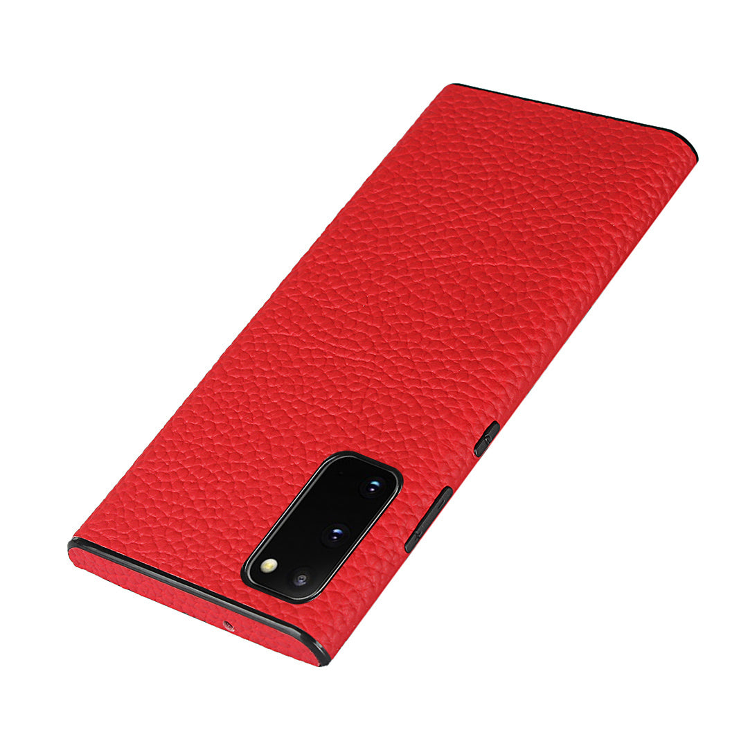 Litchi Texture Genuine Leather + TPU Phone Casing for Samsung Galaxy S20 4G/S20 5G - Red