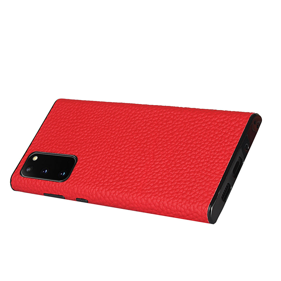 Litchi Texture Genuine Leather + TPU Phone Casing for Samsung Galaxy S20 4G/S20 5G - Red