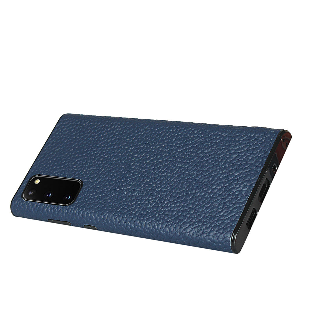 Litchi Texture Genuine Leather + TPU Phone Casing for Samsung Galaxy S20 4G/S20 5G - Blue