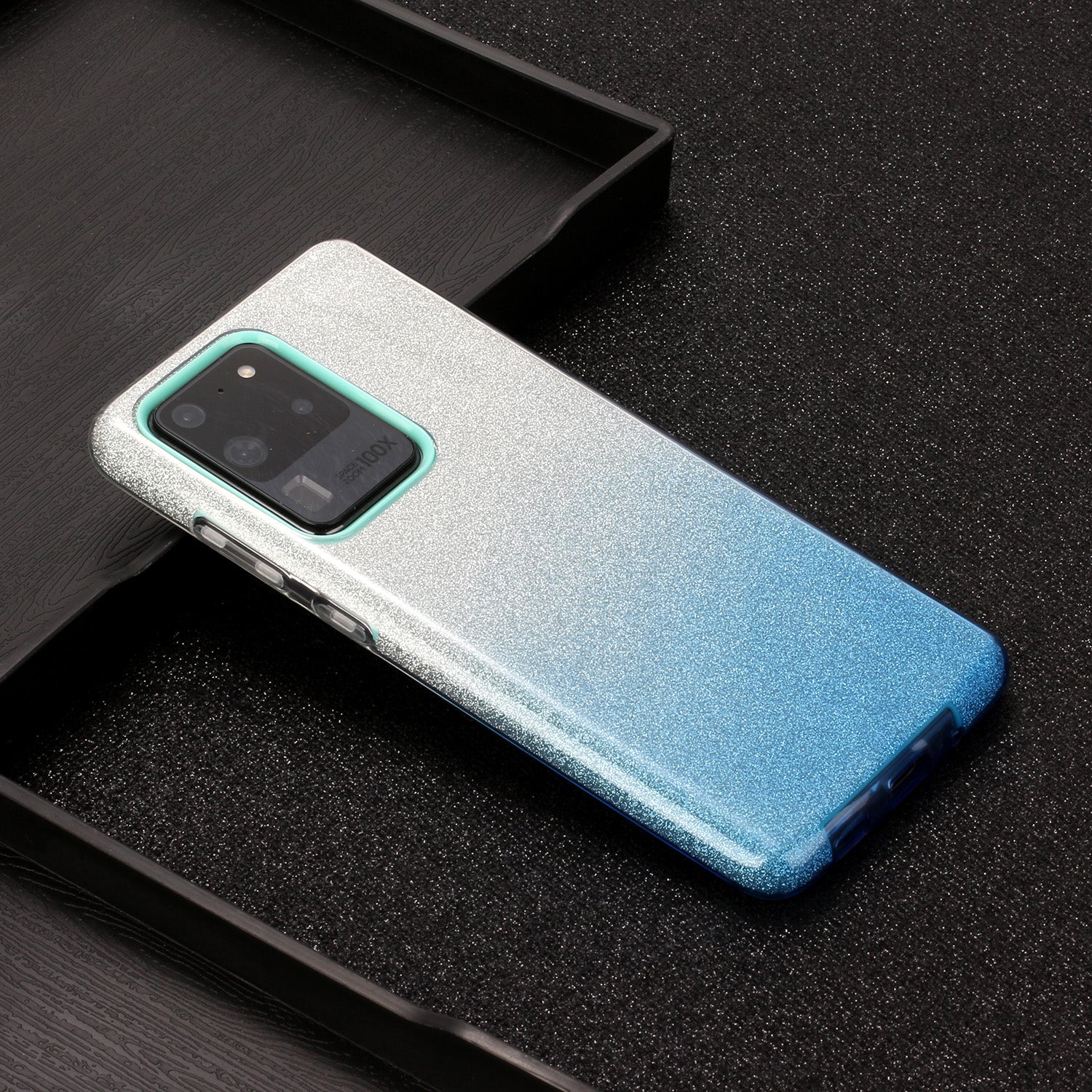 Gradient Color TPU + PC Hybrid Phone Cover for Samsung Galaxy S20 Ultra - Blue