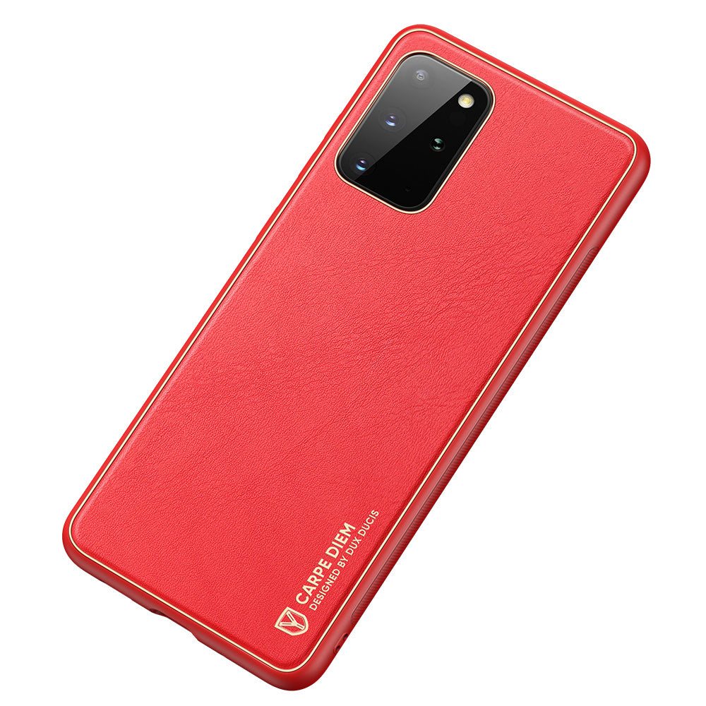 DUX DUCIS YOLO Series PU Leather Coated TPU PC Cover for Samsung Galaxy S20 Plus - Red