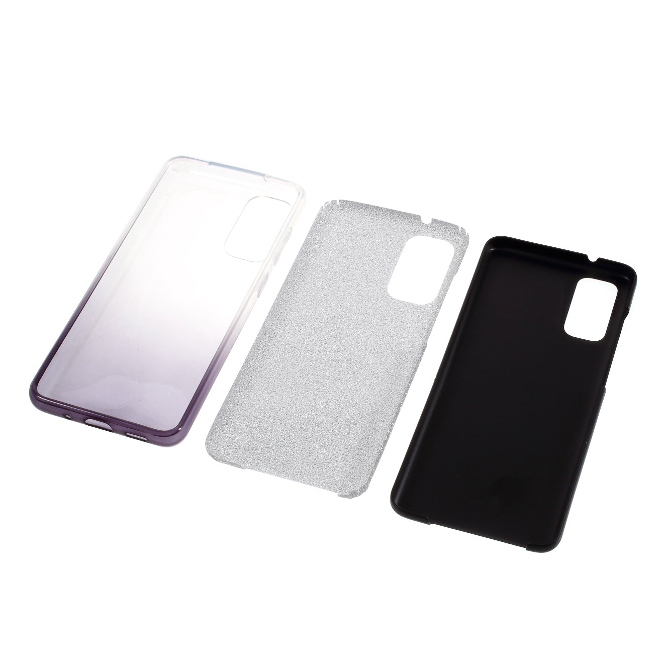 Gradient Color TPU + PC Hybrid Phone Back Case for Samsung Galaxy S20 4G/S20 5G - Black