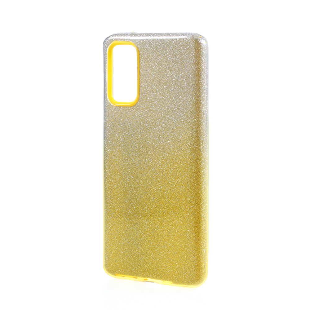 Gradient Color TPU + PC Hybrid Phone Back Case for Samsung Galaxy S20 4G/S20 5G - Yellow