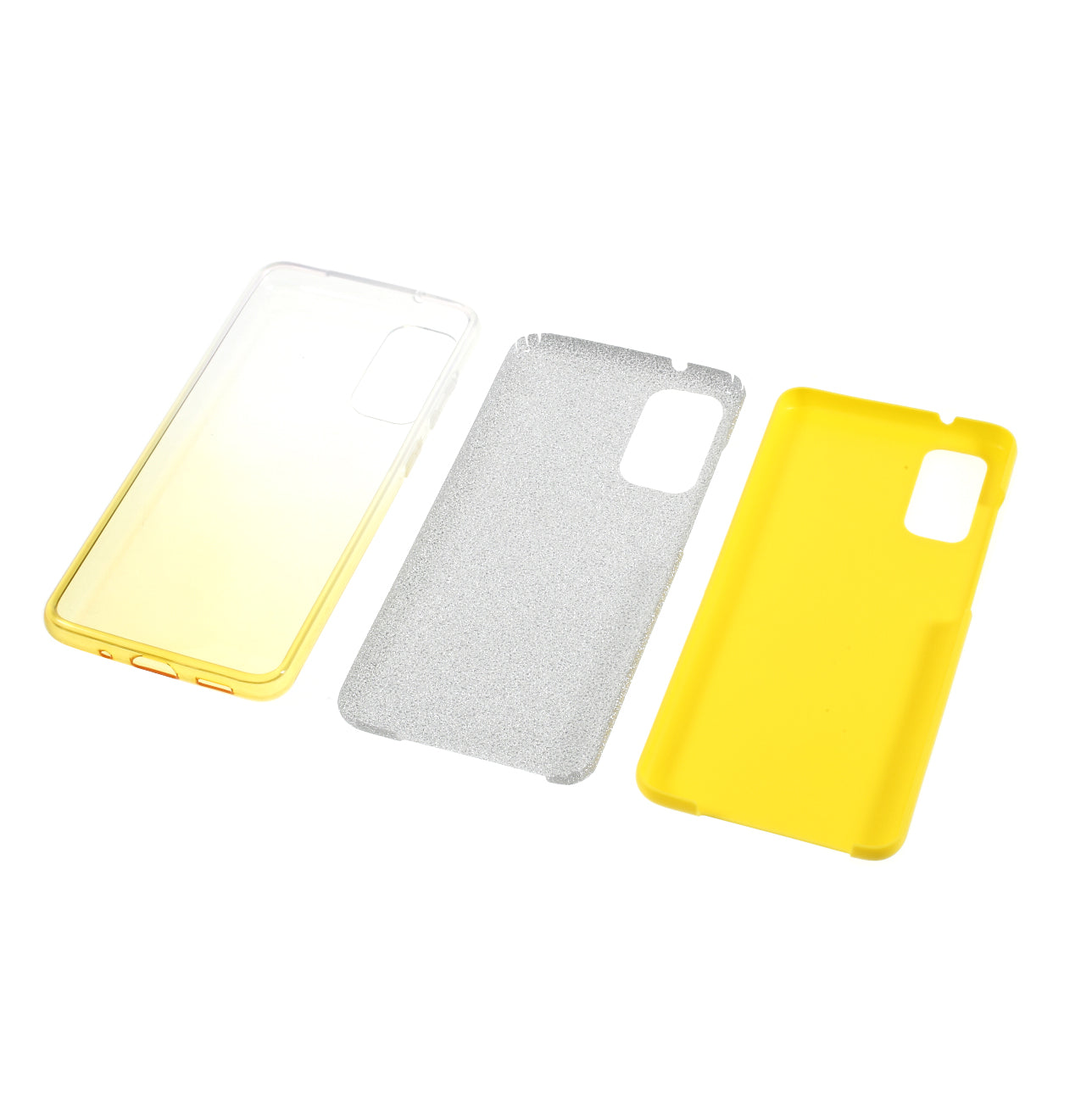 Gradient Color TPU + PC Hybrid Phone Back Case for Samsung Galaxy S20 4G/S20 5G - Yellow