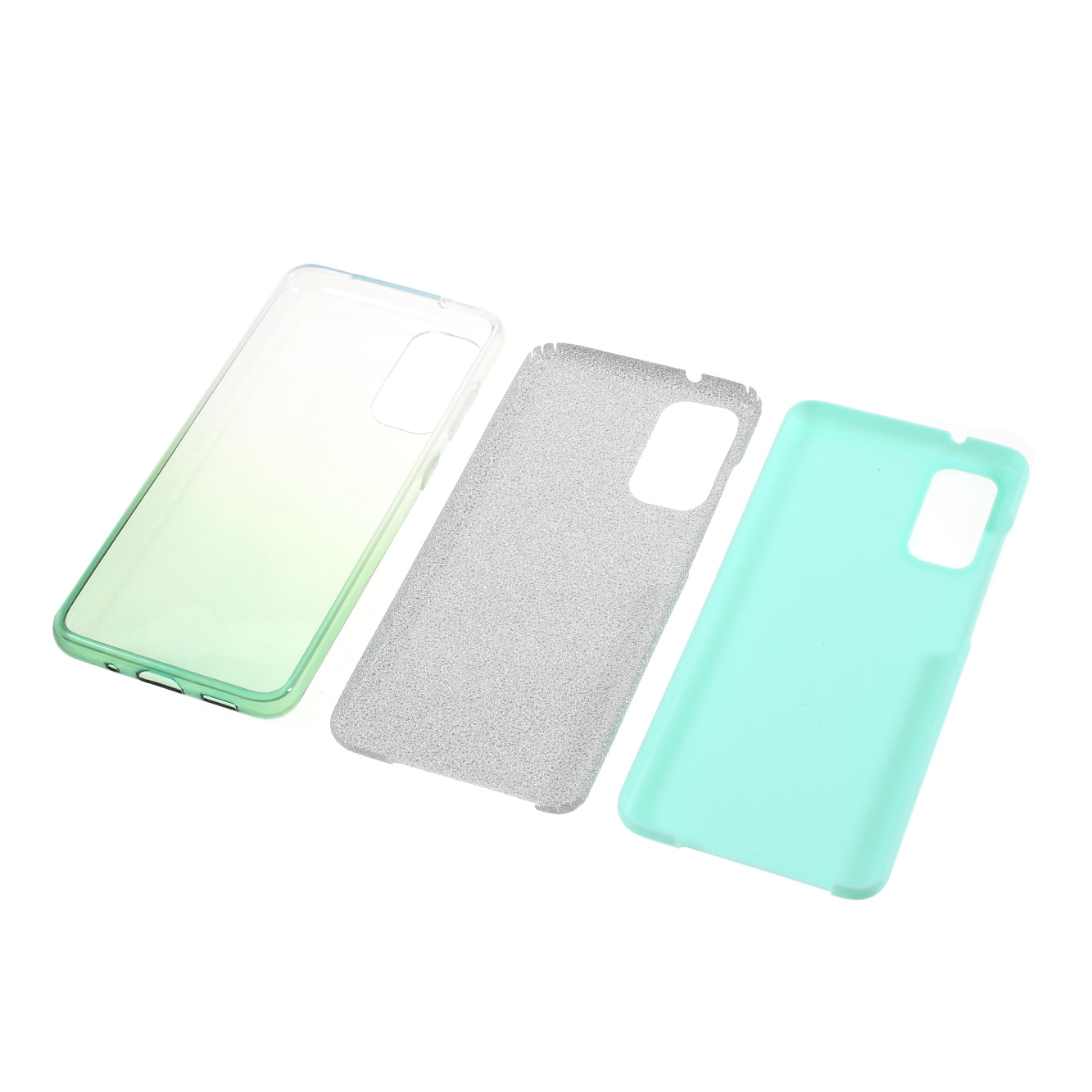 Gradient Color TPU + PC Hybrid Phone Back Case for Samsung Galaxy S20 4G/S20 5G - Green