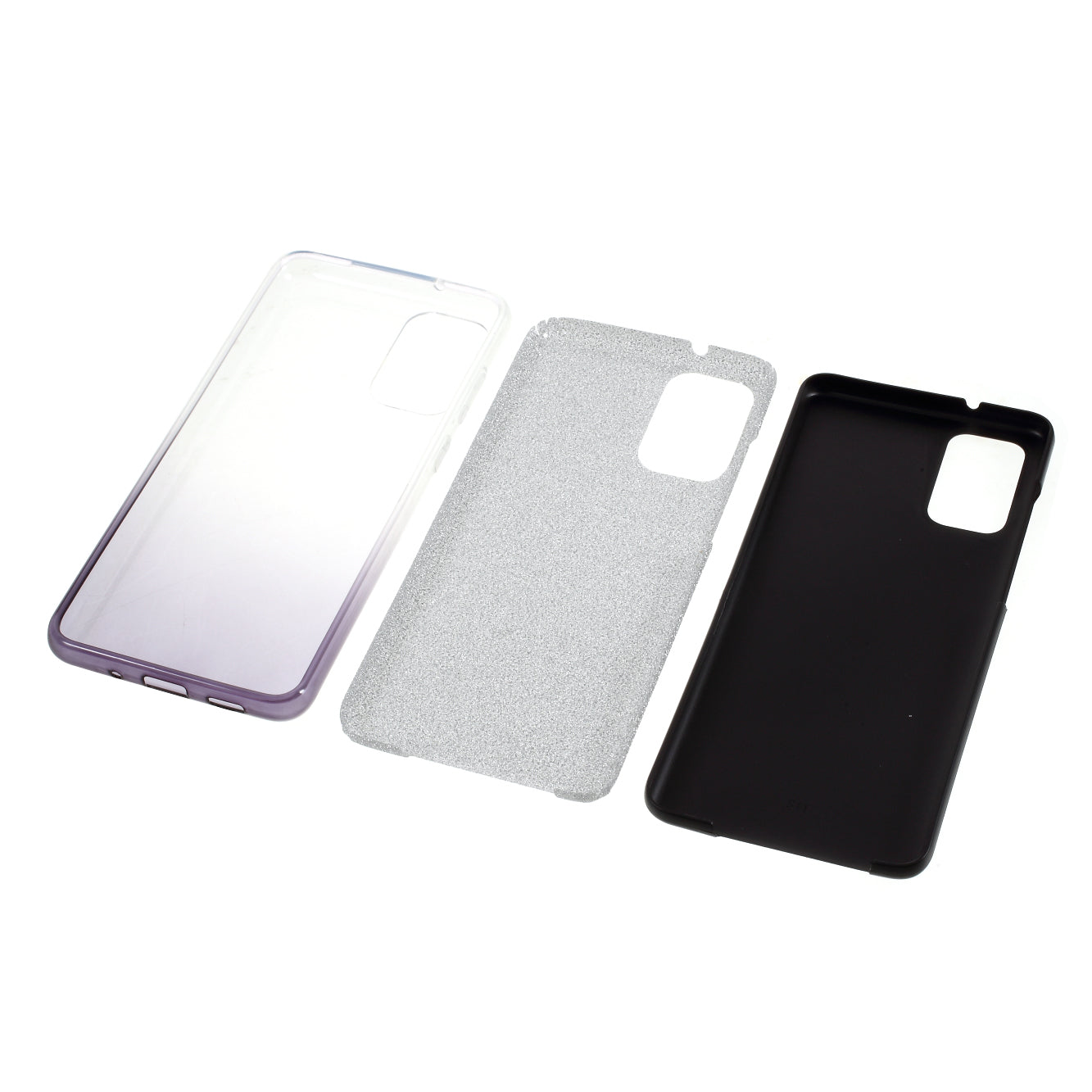 Gradient Color TPU + PC Hybrid Phone Back Case for Samsung Galaxy S20 Plus / S20 Plus 5G - Black