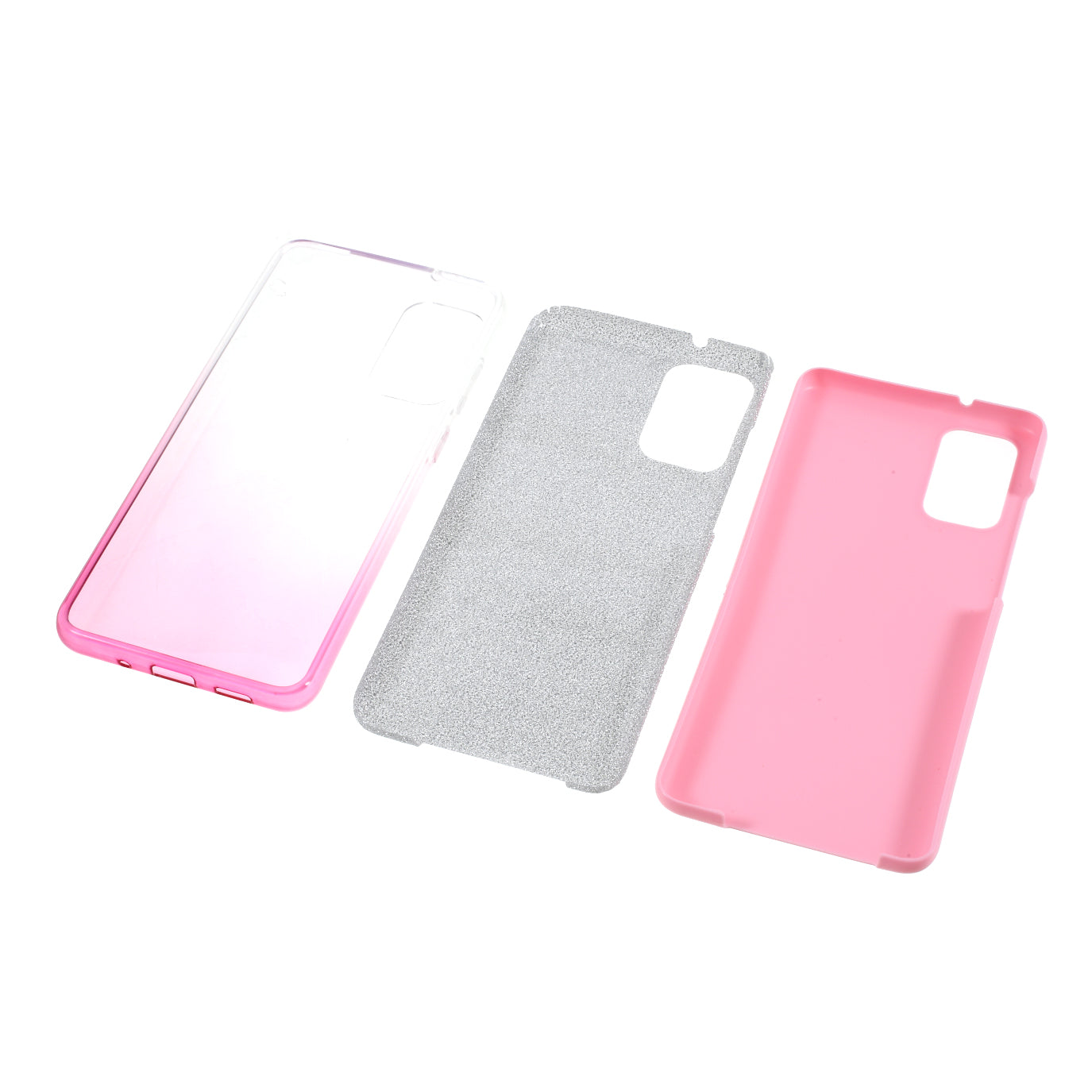 Gradient Color TPU + PC Hybrid Phone Back Case for Samsung Galaxy S20 Plus / S20 Plus 5G - Pink