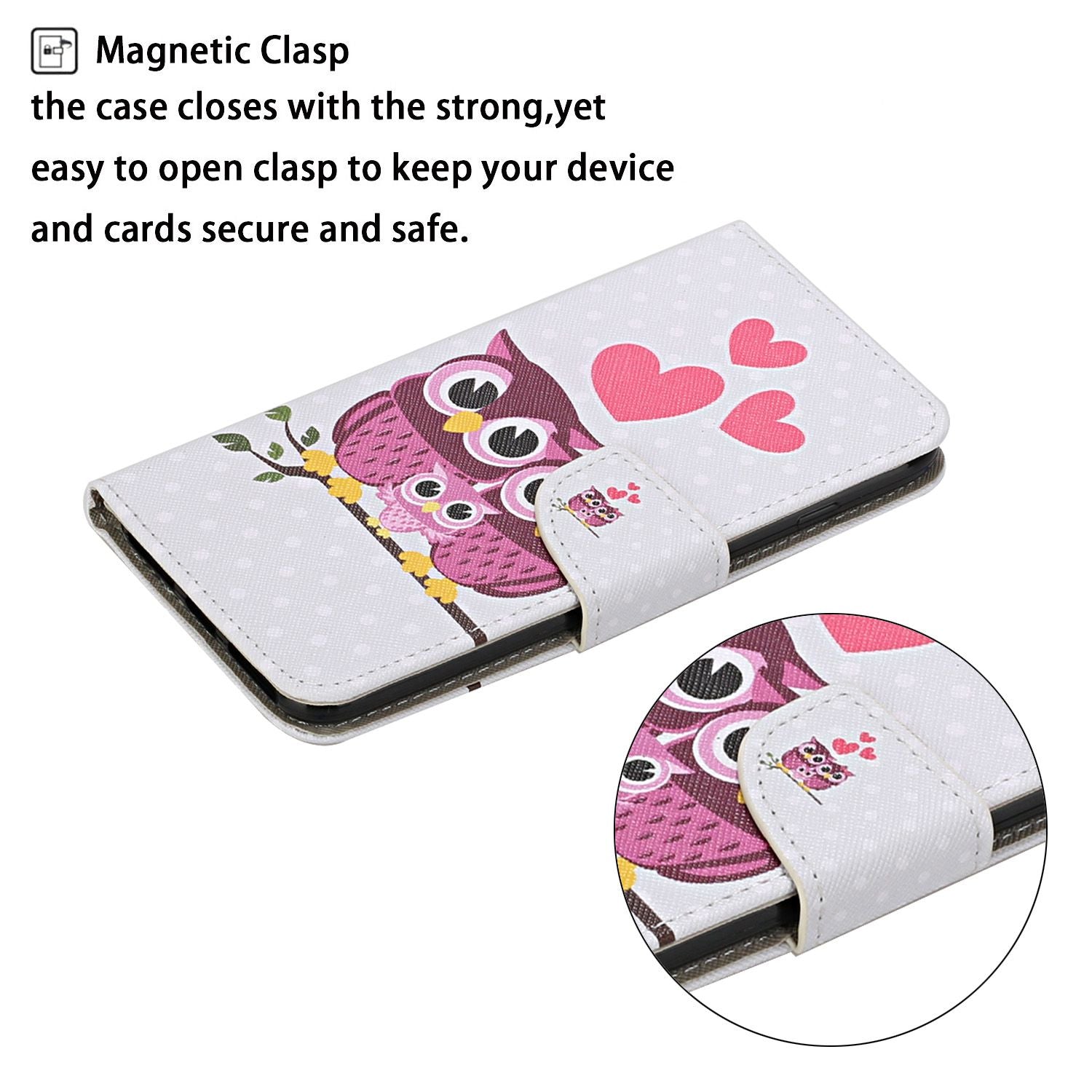 Leather Stand Cover Wallet Pattern Printing Phone Case for Samsung Galaxy S20 Ultra - Owl Family