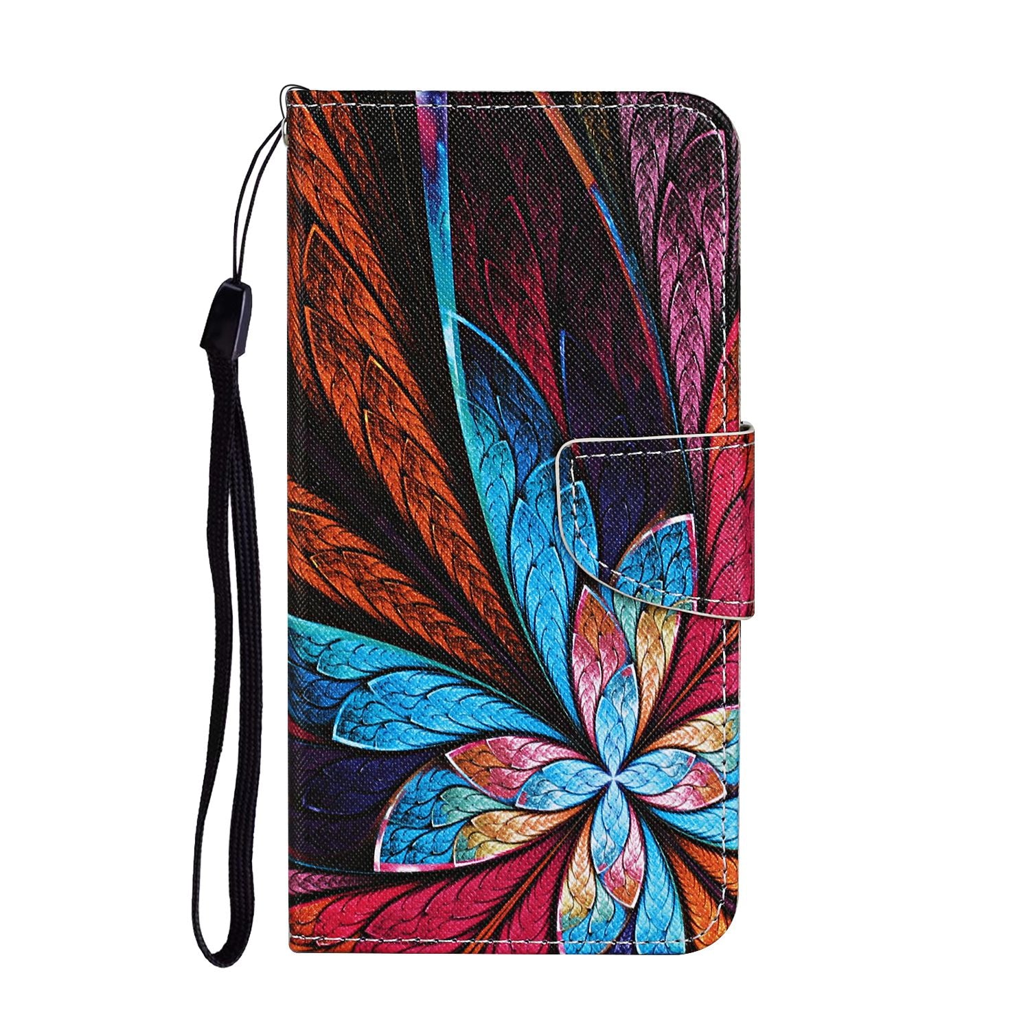 Leather Stand Cover Wallet Pattern Printing Phone Case for Samsung Galaxy S20 Ultra - Beautiful Pattern