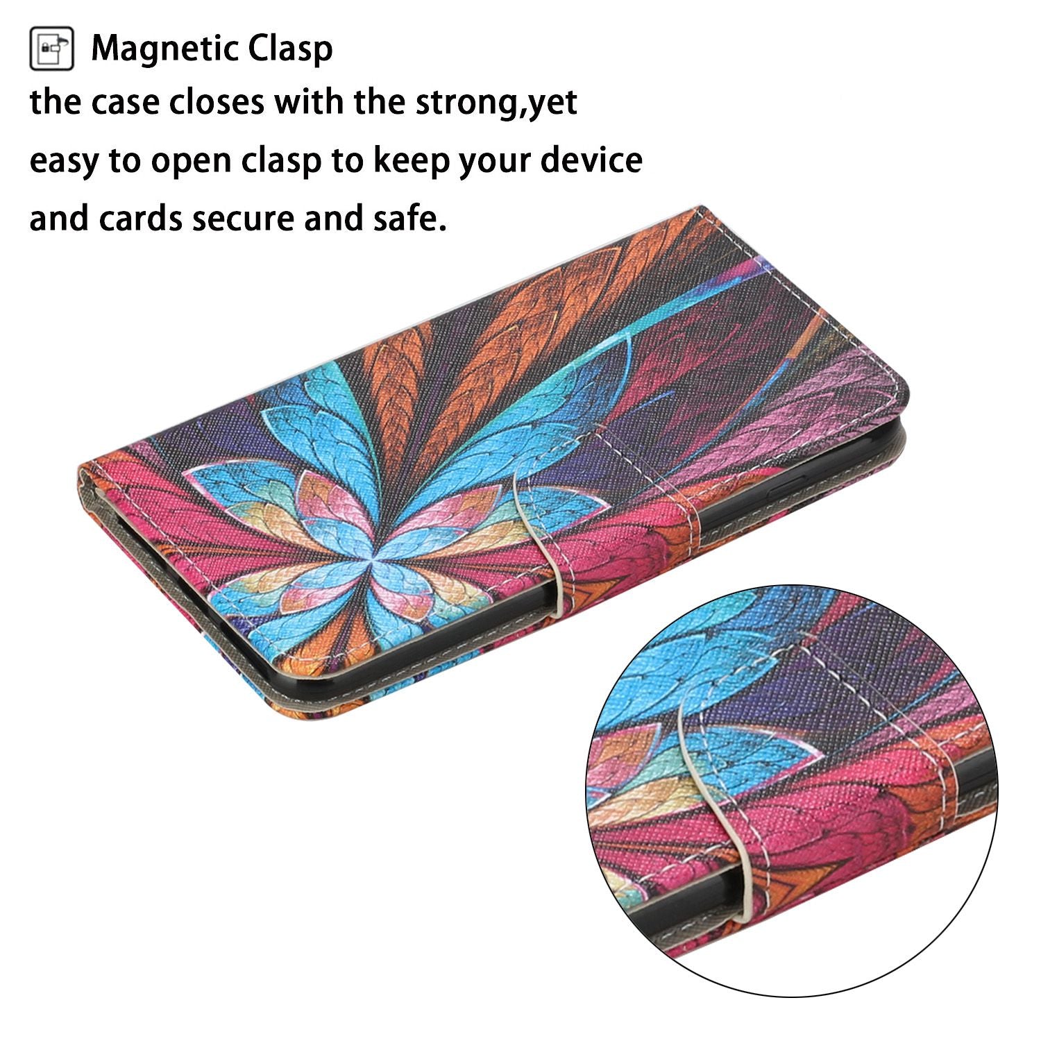 Leather Stand Cover Wallet Pattern Printing Phone Case for Samsung Galaxy S20 Ultra - Beautiful Pattern