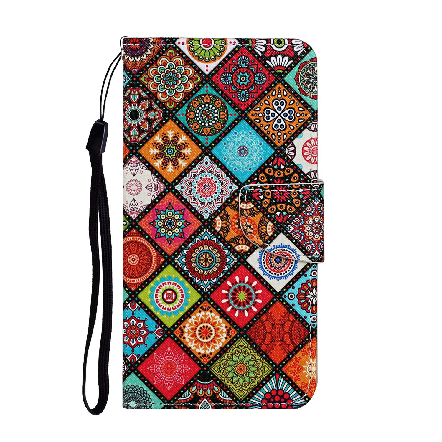 Leather Stand Cover Wallet Pattern Printing Phone Case for Samsung Galaxy S20 Ultra - Malanda Flower