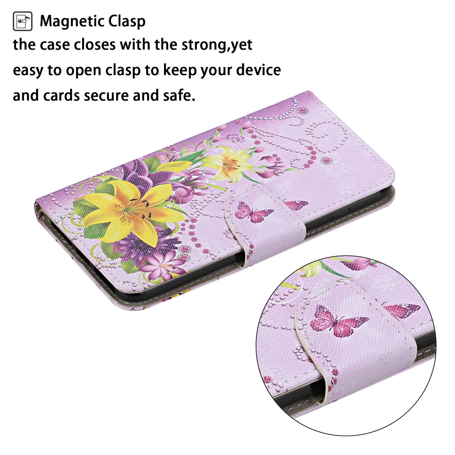 Stand Cover Wallet Pattern Printing Leather Case for Samsung Galaxy S20 4G/S20 5G - Yellow Flower