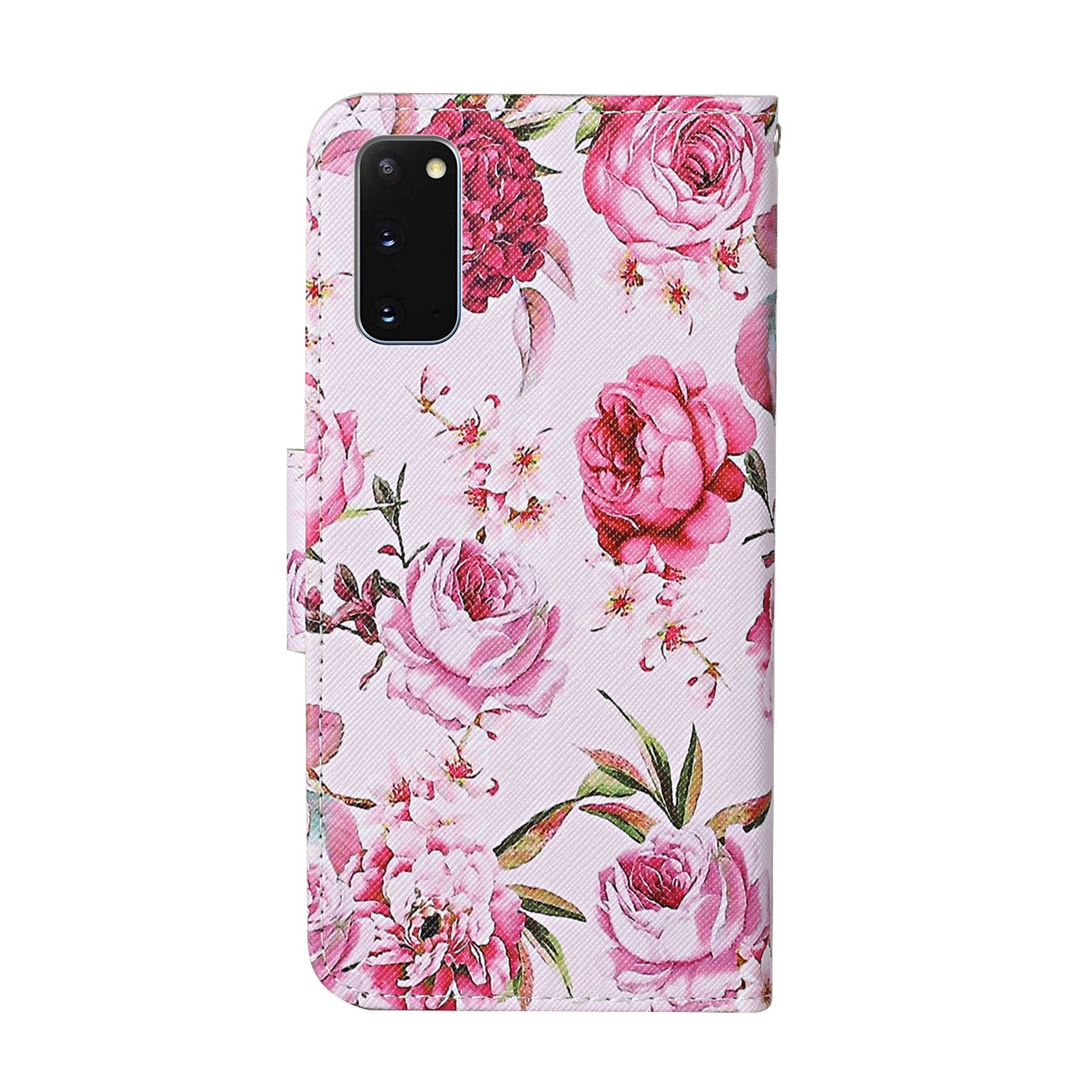 Stand Cover Wallet Pattern Printing Leather Case for Samsung Galaxy S20 4G/S20 5G - Flowers