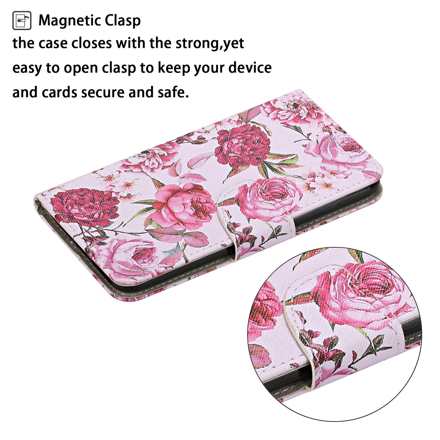 Stand Cover Wallet Pattern Printing Leather Case for Samsung Galaxy S20 4G/S20 5G - Flowers