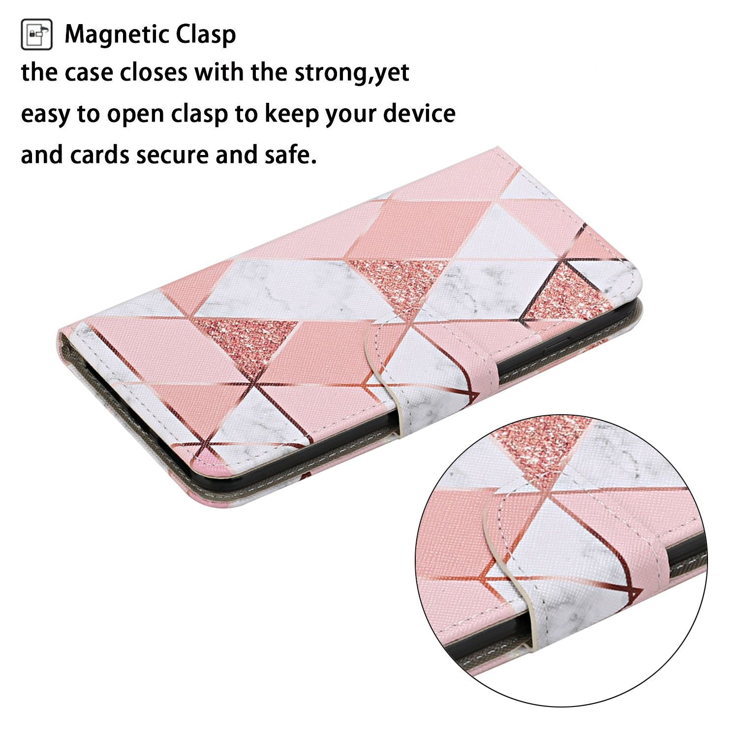 Stand Cover Wallet Pattern Printing Leather Case for Samsung Galaxy S20 4G/S20 5G - Stone Grain