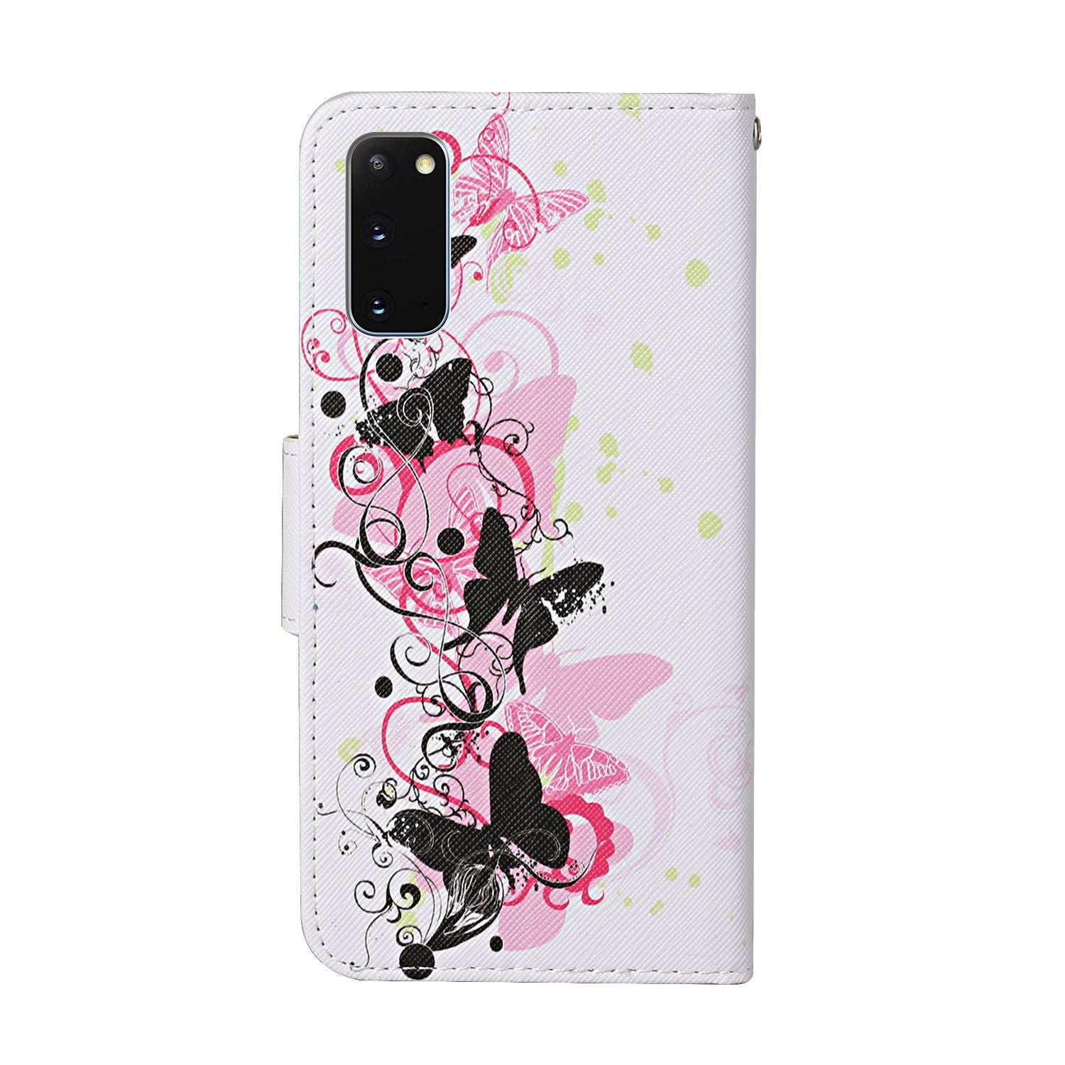 Stand Cover Wallet Pattern Printing Leather Case for Samsung Galaxy S20 4G/S20 5G - Butterflies