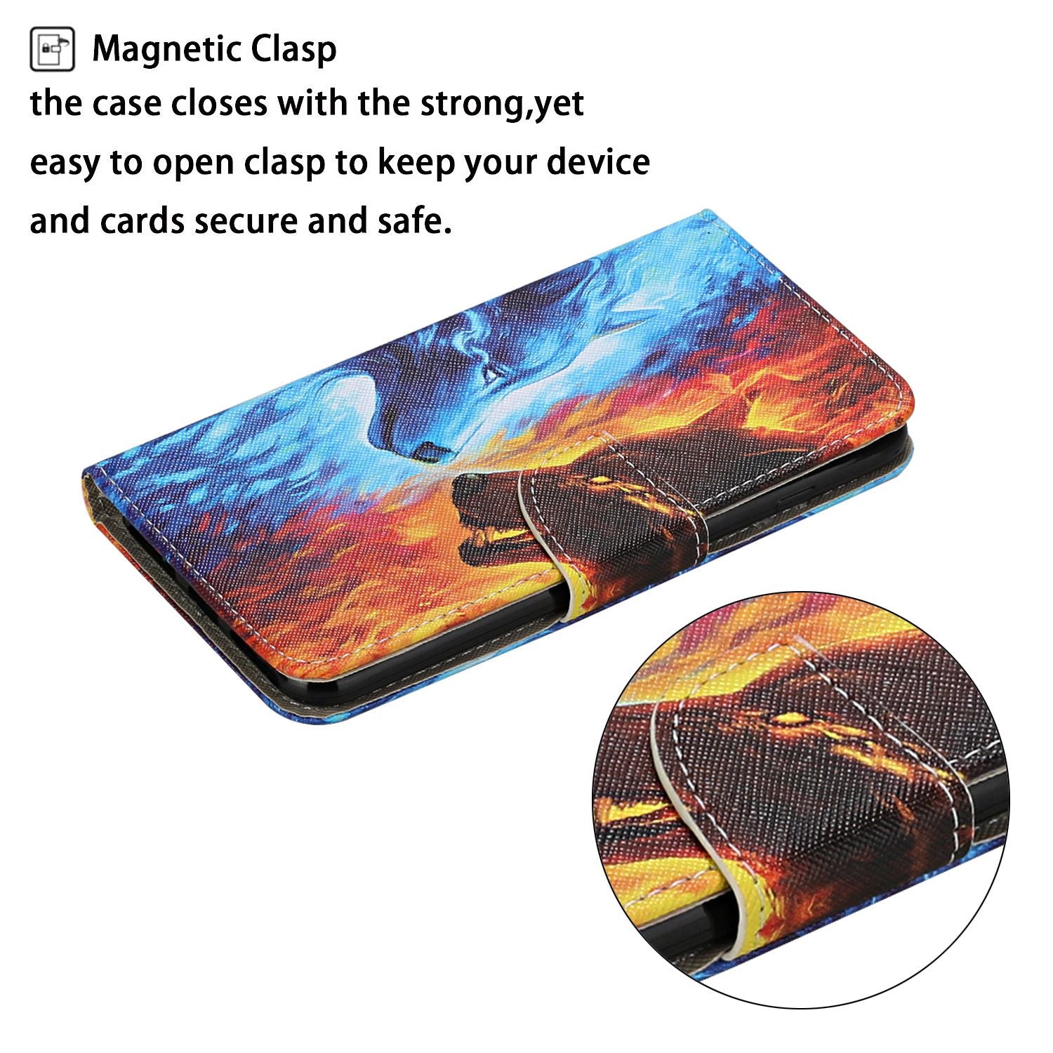 Stand Cover Wallet Pattern Printing Leather Case for Samsung Galaxy S20 4G/S20 5G - Wolf