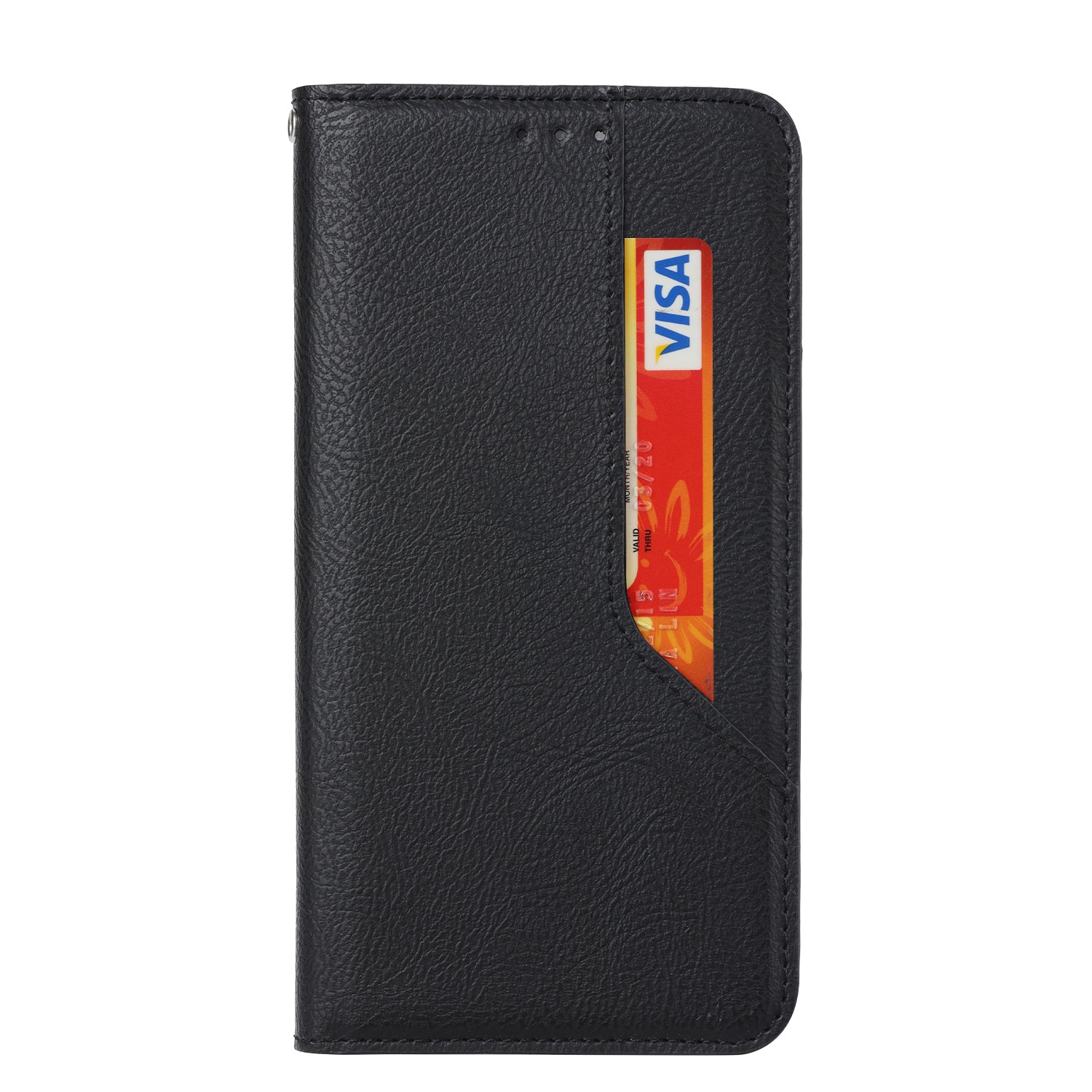 Auto-absorbed Leather Wallet Stand Phone Case for Samsung Galaxy S20 4G/S20 5G - Black