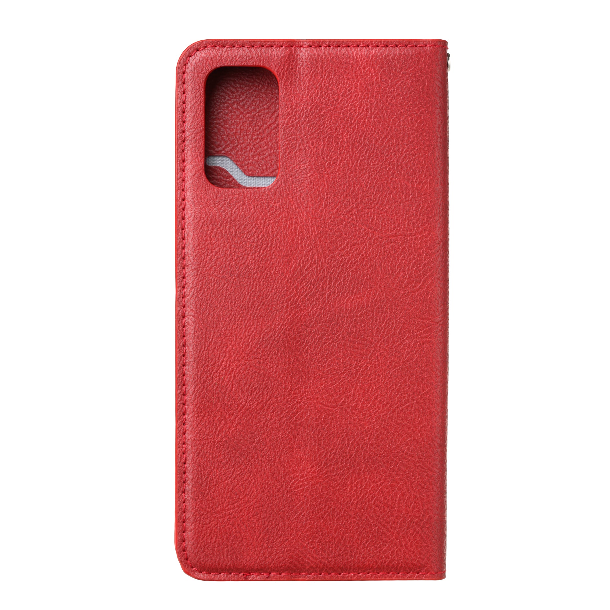 Auto-absorbed Leather Wallet Stand Phone Case for Samsung Galaxy S20 4G/S20 5G - Red