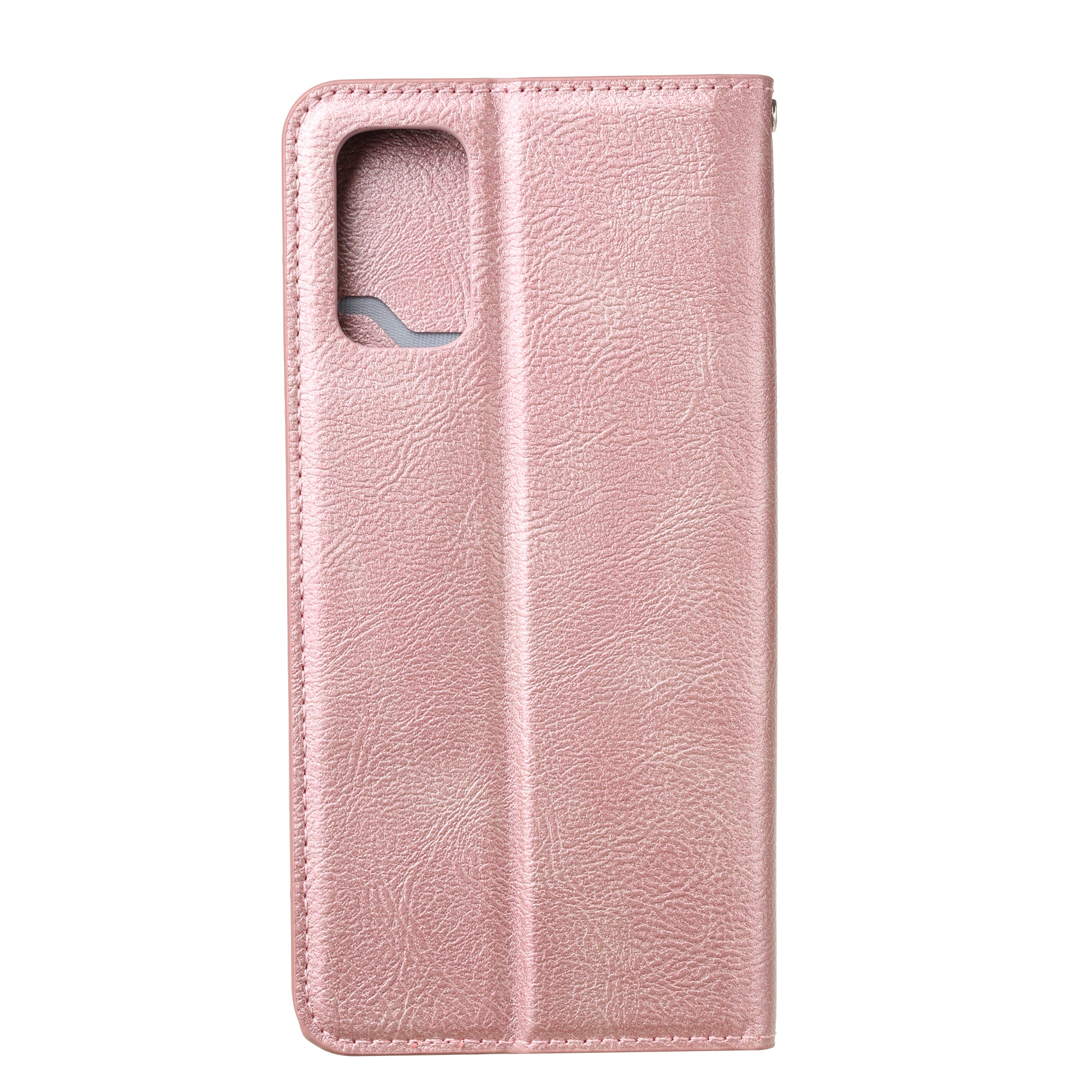 Auto-absorbed Leather Wallet Stand Phone Case for Samsung Galaxy S20 4G/S20 5G - Rose Gold