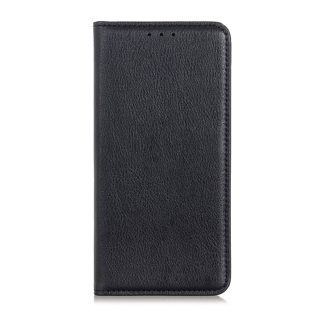 Auto-absorbed Litchi Texture Split Leather Wallet Case for Samsung Galaxy S20 FE 4G/5G/S20 Lite/S20 FE 2022 - Black